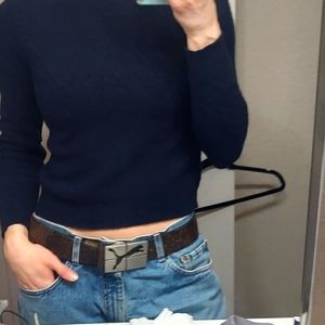 Puma Genuine Leather Brown Belt - Streetwear Style Size S/80cm length